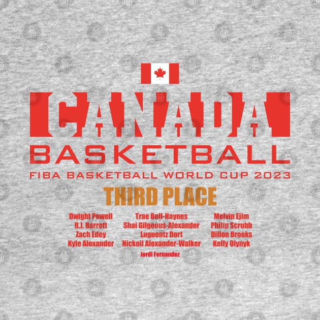 Canada FIBA World Cup 2023 - Third Place - Roster by Nagorniak